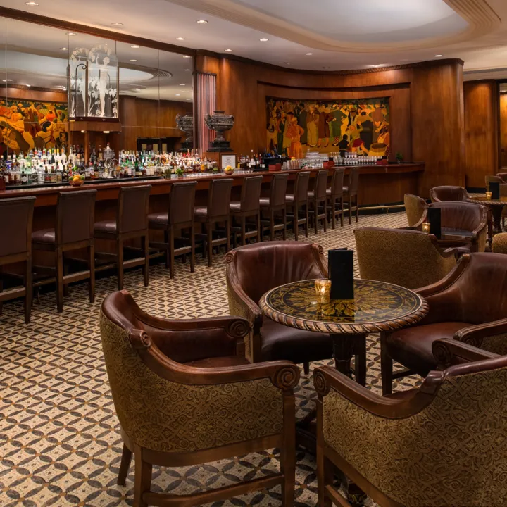 Bar And Seating Area At The Sazerac Bar At The Roosevelt New Orleans